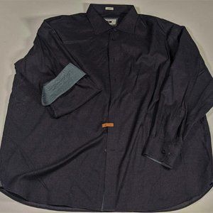CASUAL/UPSCALE BLACK JOSEPH ABBOUD DRESS SHIRT